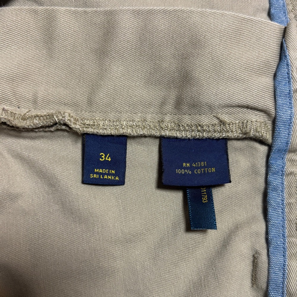 Polo Ralph Lauren Classic Fit Chino Shorts Mens 34 inseam 9" Khaki Tan Cotton - Picture 4 of 9